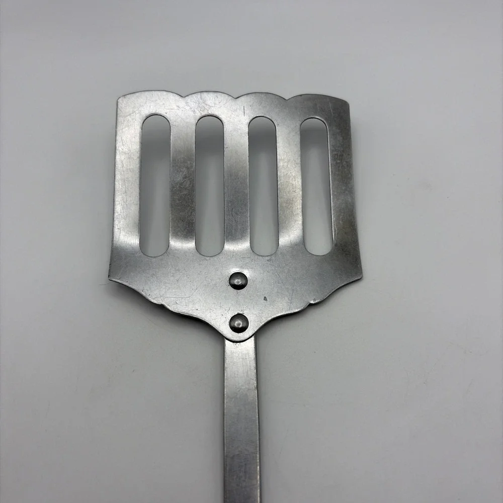 Vtg Kaylan Stainless Slotted Spatula Curved Turner Flipper Bakelite Handle 13